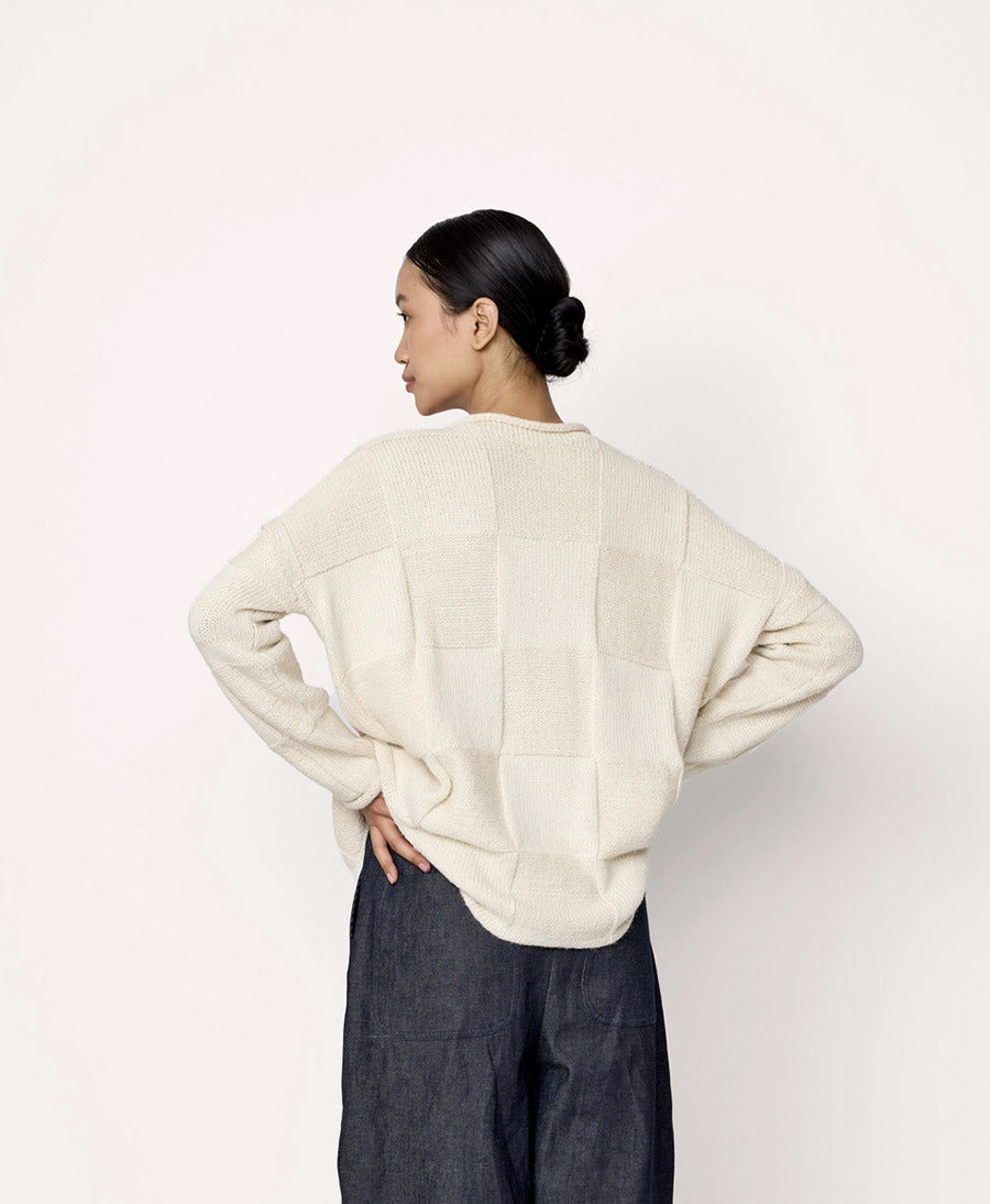 Strickpullover Heritage Basketweave - Creme