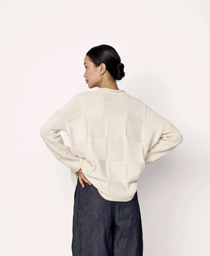 Strickpullover Heritage Basketweave - Creme
