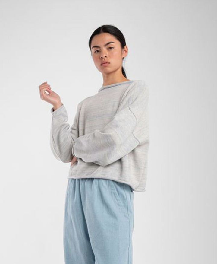 Strickpullover Heather Grey Rolled Sweater - Mehrfarbig