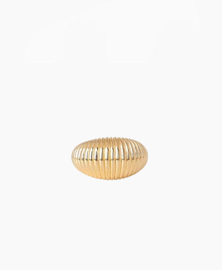 SAVOY Dome Ring vergoldet - V Design Lab - clomes