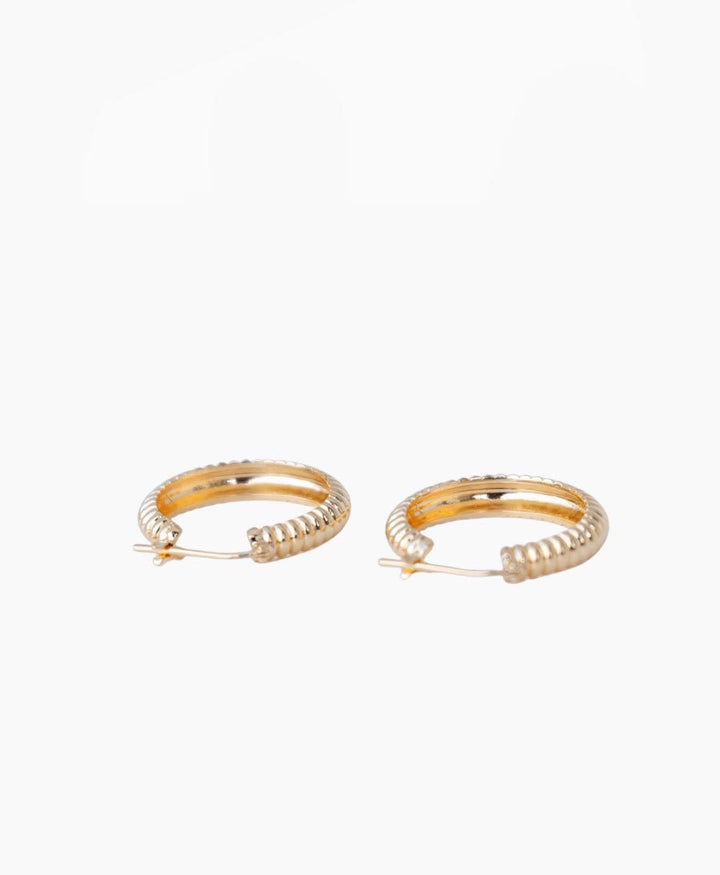 SAVOY Midi Hoops - Ohrringe vergoldet - V Design Lab - clomes