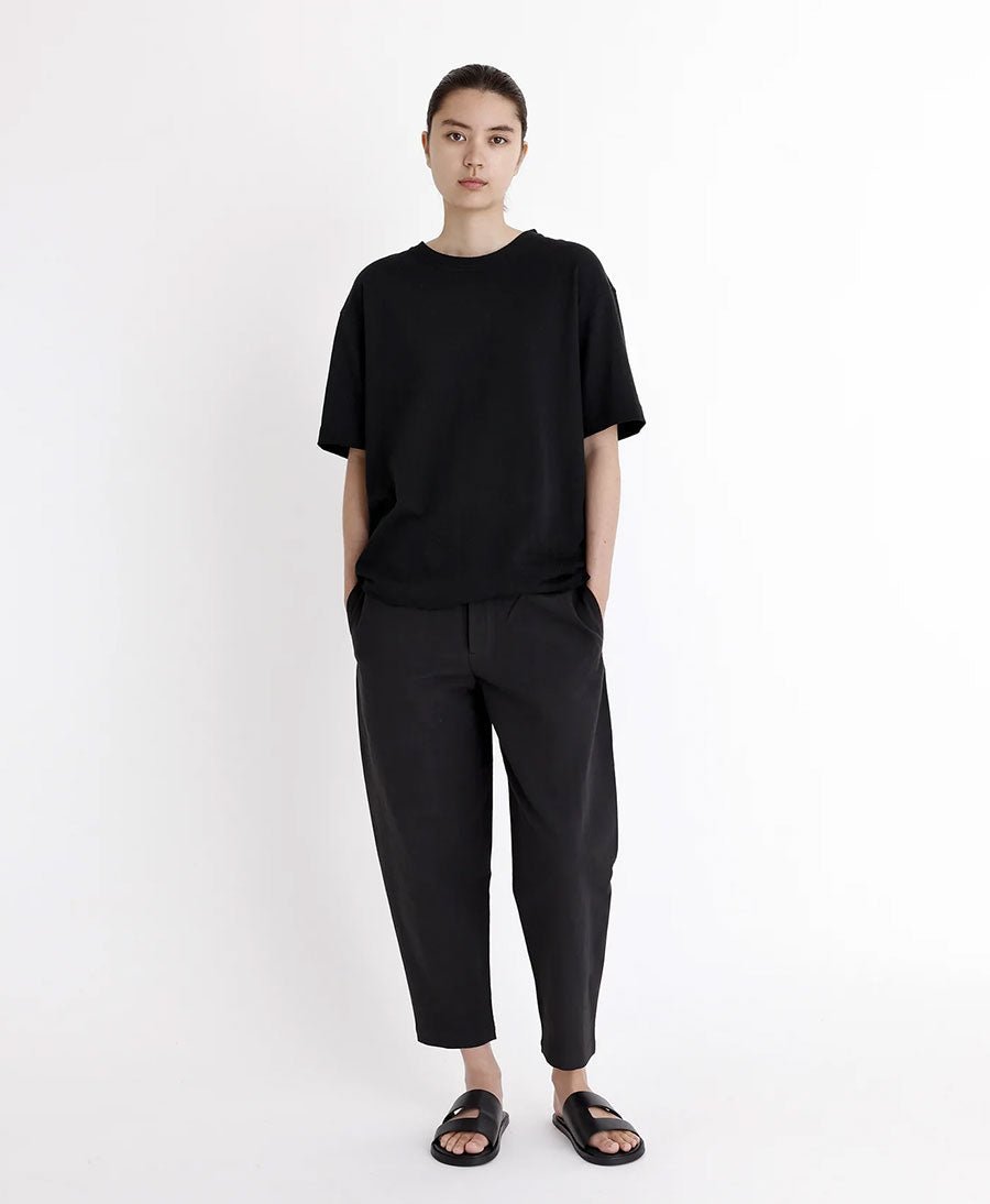 Schwarze Hose "Signature Elastic Pull - Up Trouser" von 7115 by Szeki (M) - Secondhand - 7115 by Szeki - clomes