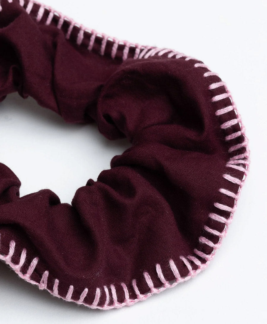 Medina Scrunchie aus Baumwolle  - Bordeaux Hbik