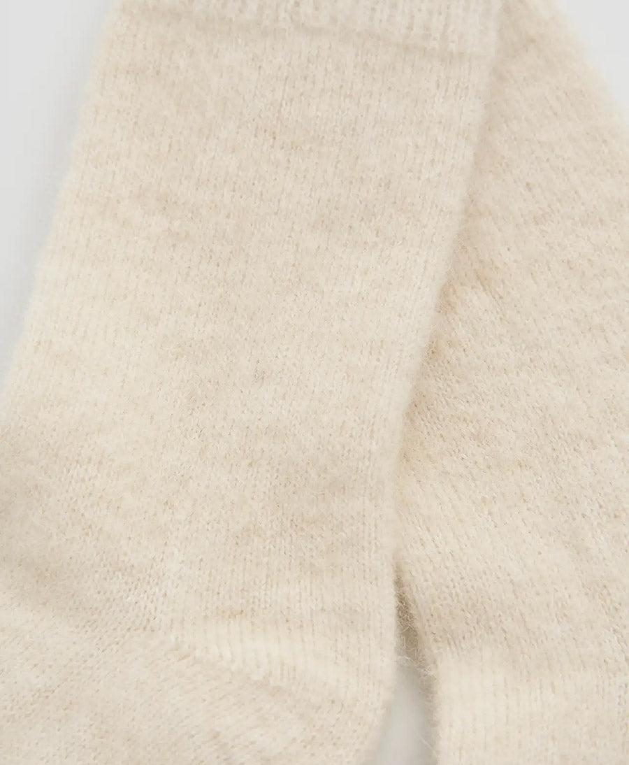 Weiche Alpaka Socken - Plain - Creme