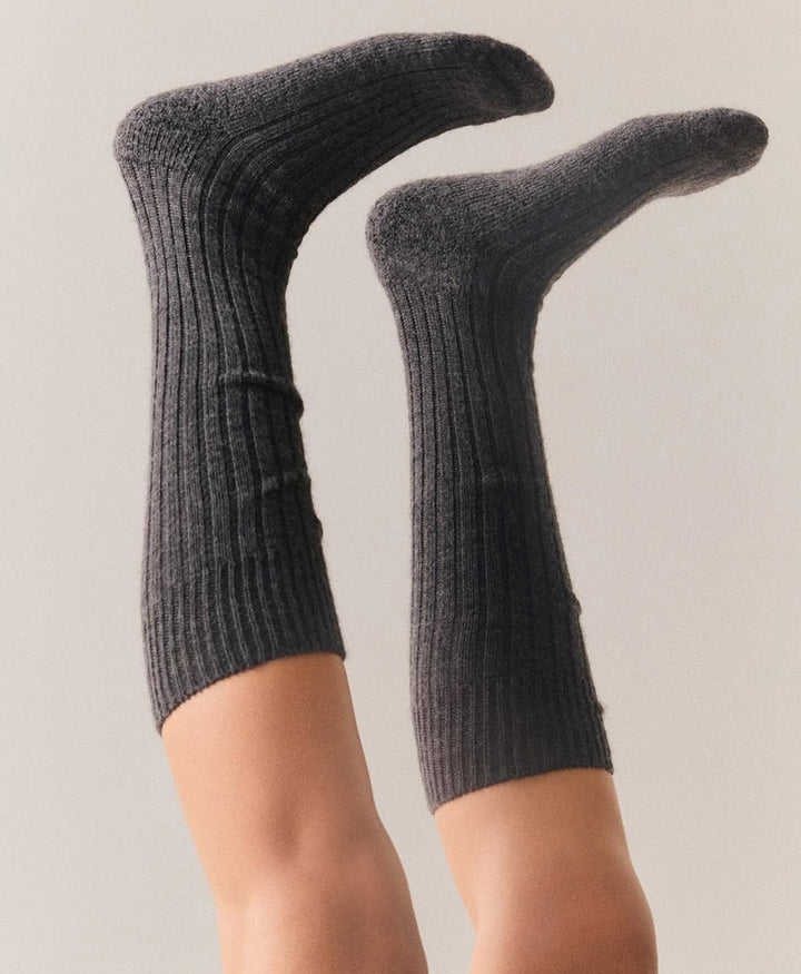 Kniesocken / Kniestrümpfe - Anthrazit