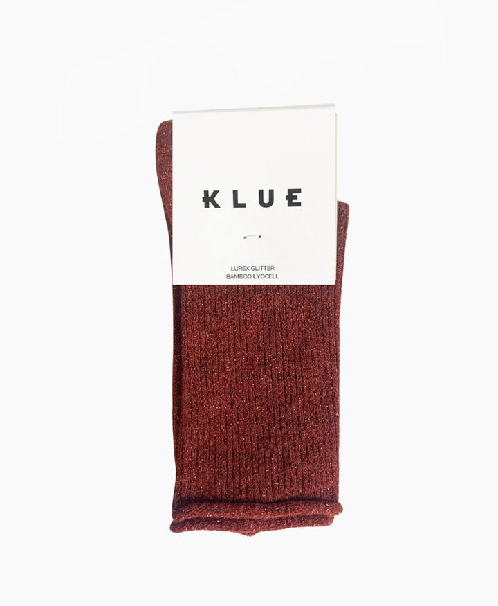 Glitzer Socken Lyocell - Rot