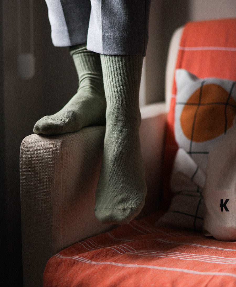Tennis Sportsocken Bio-Baumwolle - Khaki