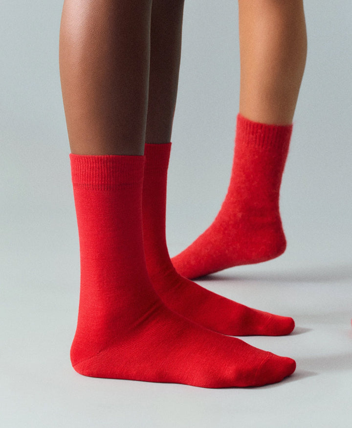 Merino Socken - Rot