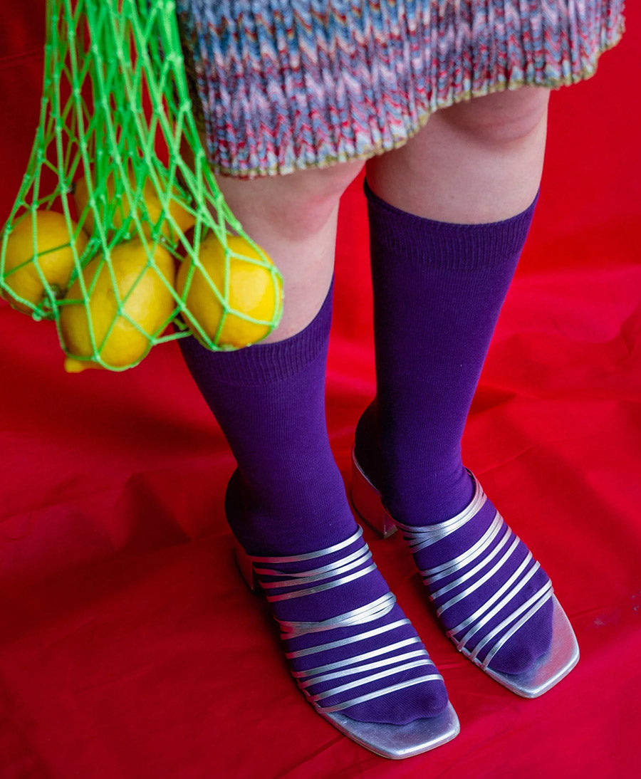 Socken Bio-Baumwolle - Violett
