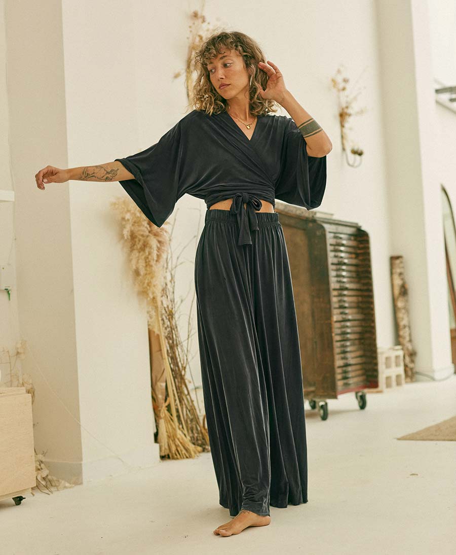 Dunkelgrauer Jumpsuit von Cossac (S) - Secondhand