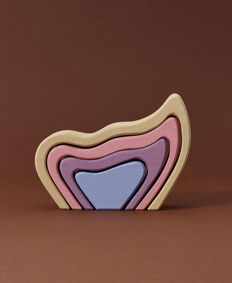 Stapelbares Holzspielzeug "Butterfly Wing Pastel Arch Stacker" - Raduga Grez - clomes