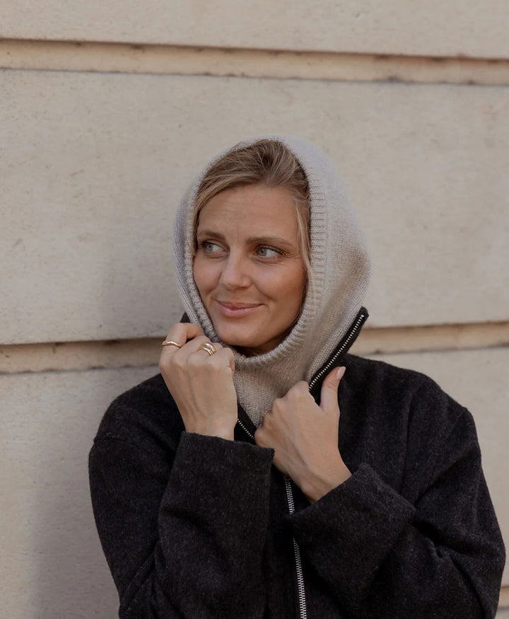 Balaclava - Kaschmir/Seide - Greige
