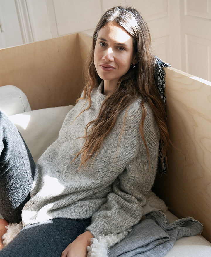 Strickpullover Bay Sweater - Hellgrau