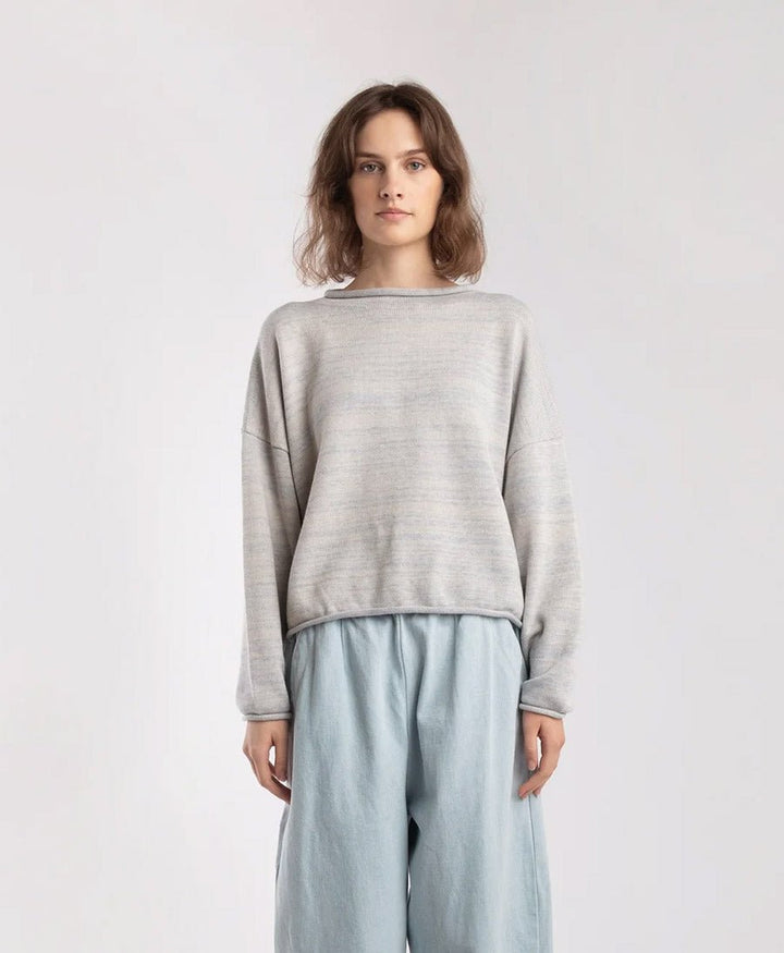 Strickpullover Heather Grey Rolled Sweater - Mehrfarbig - Micaela Greg - clomes
