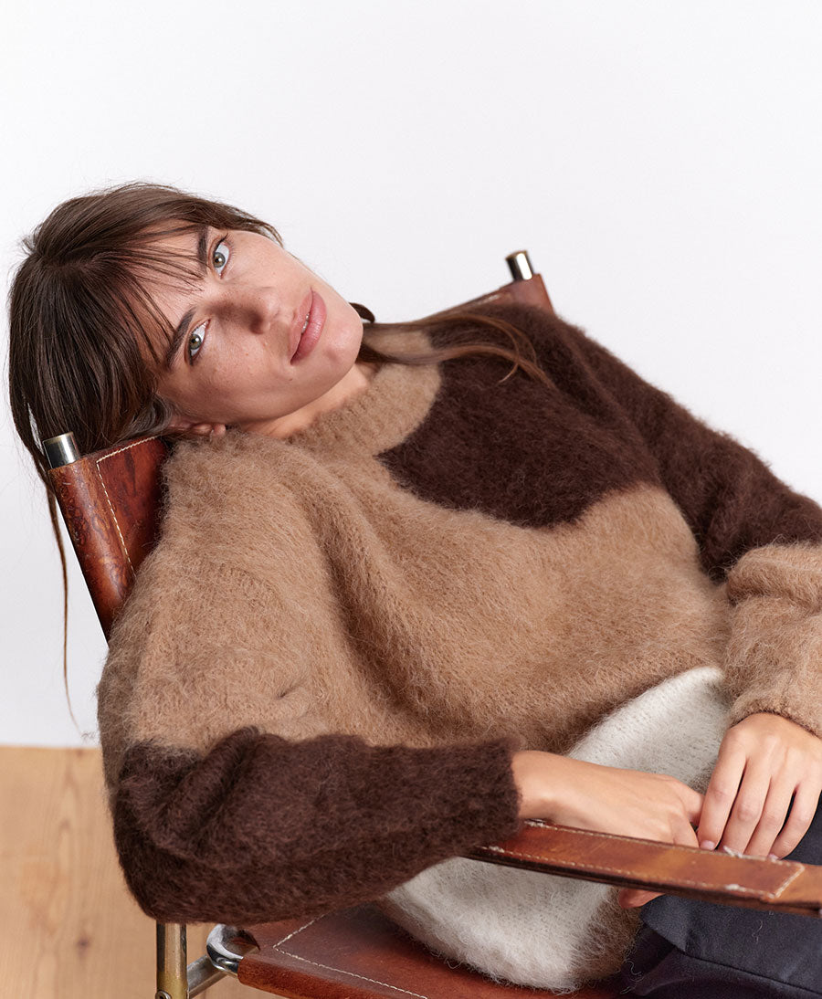 Strickpullover Nube Sweater - Braun