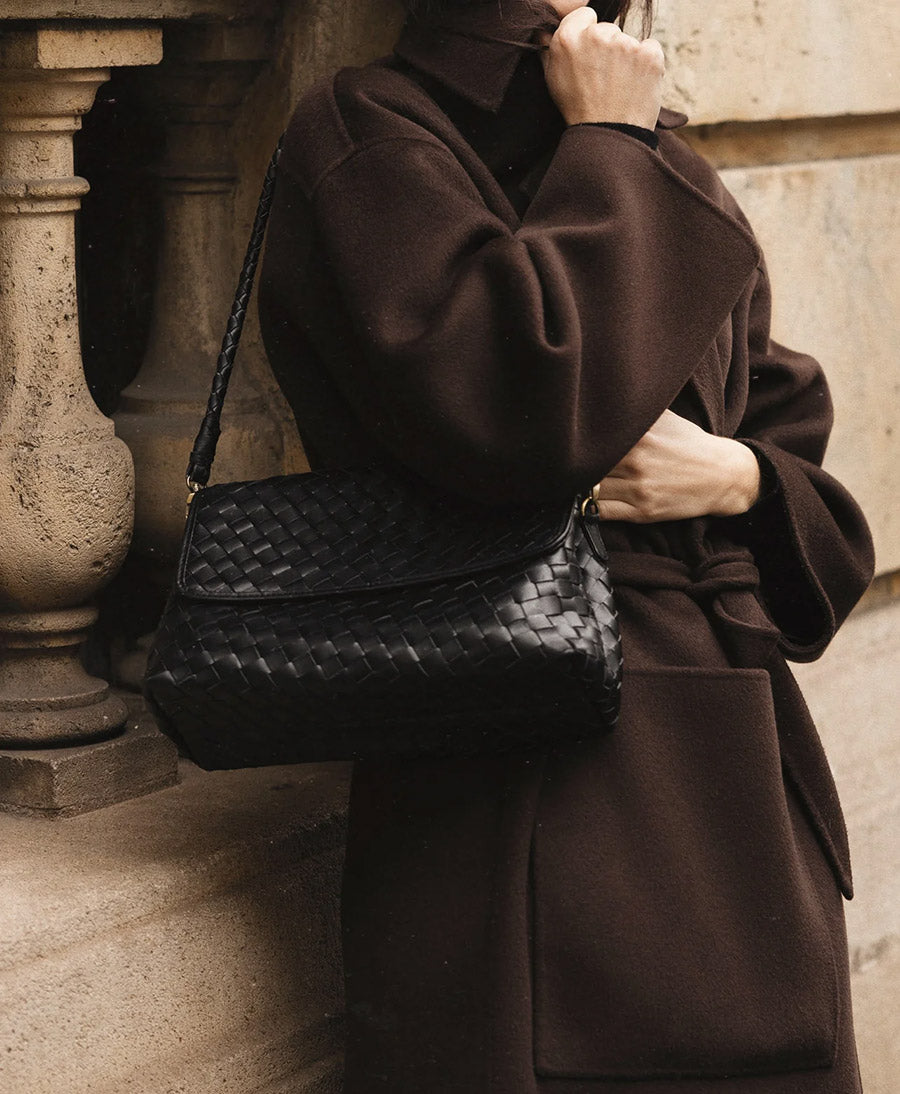 Ledertasche "MADELEINE" - Schwarz
