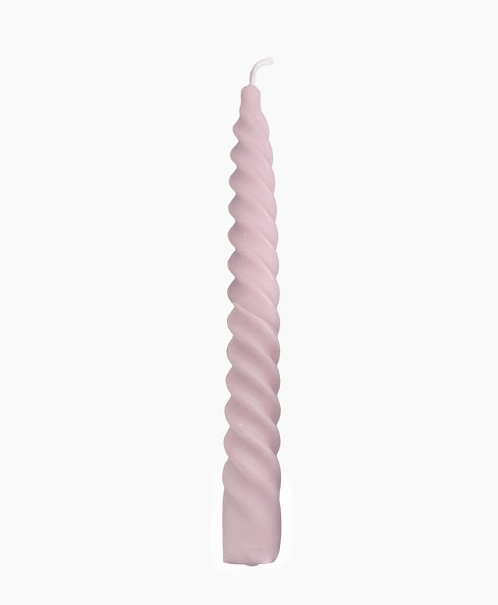 Spiral Stabkerze - Taupe