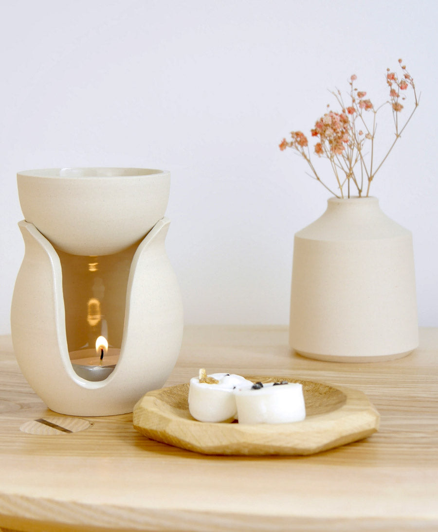 Handgefertiger Keramik-Diffusor - Kreide