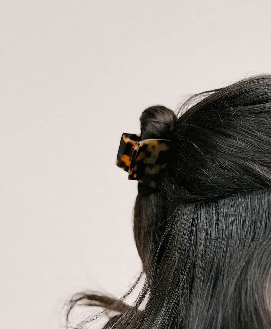 Haarklammer CLEO (S) aus Acetat - Tortoise