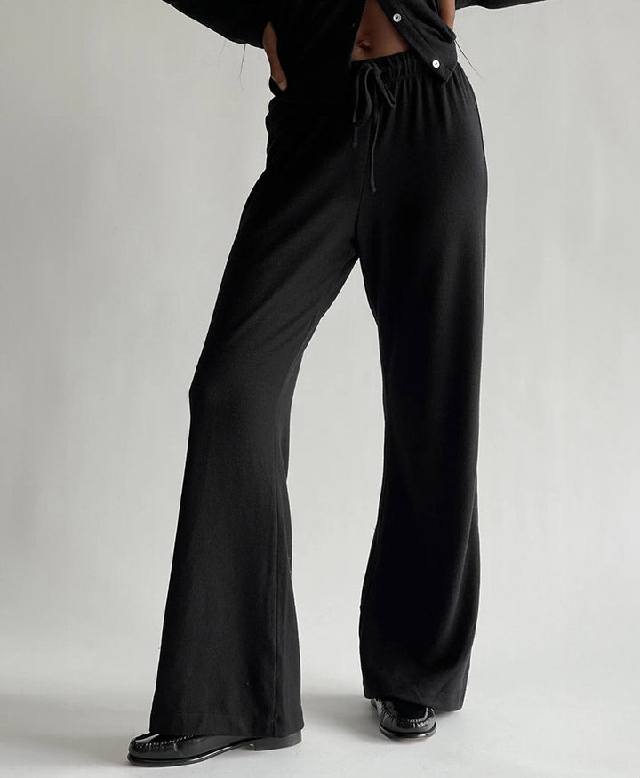 Trainerhose Sweater Wide Leg - Schwarz - DONNI. - clomes