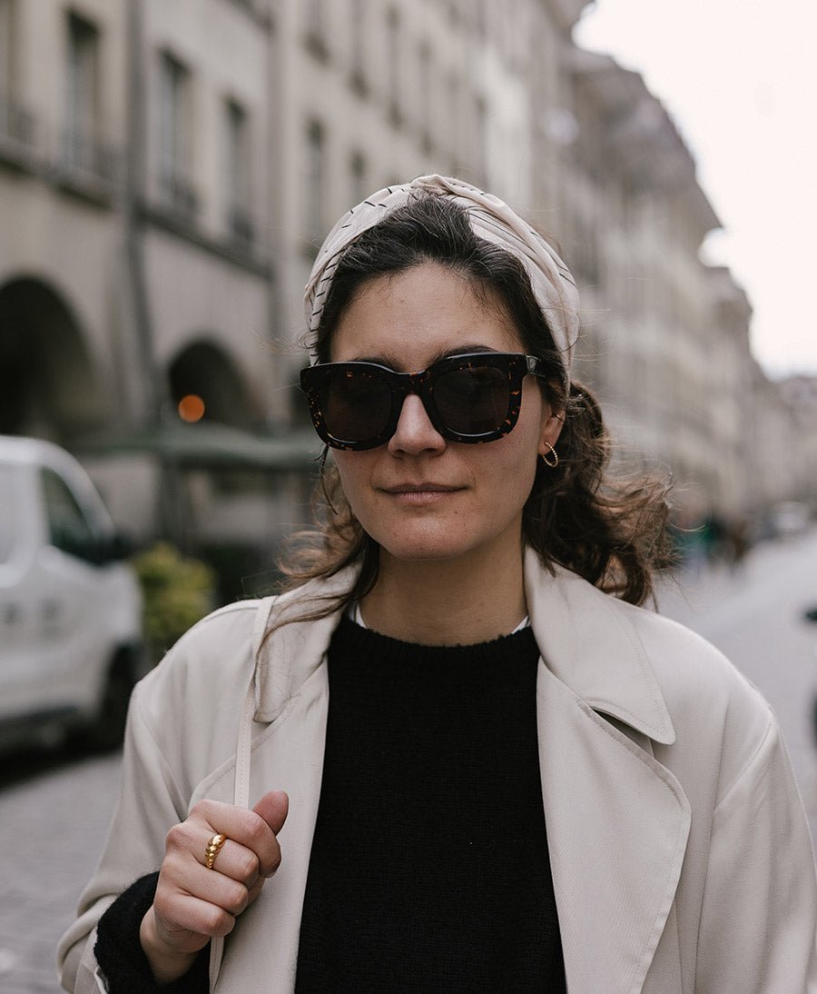 Trench Coat / Mantel aus Tencel - Steinbeige - COSSAC - clomes
