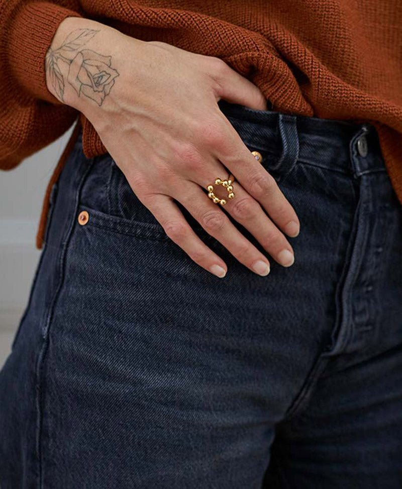 Vergoldeter Fingerring Reborn Dali Open von V Design Lab - Secondhand - V Design Lab - clomes