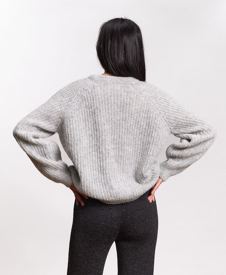 Leichter Strickpullover VICO - Hellgrau