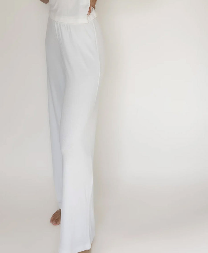 Stoffhose RIB PANTS - Weiss