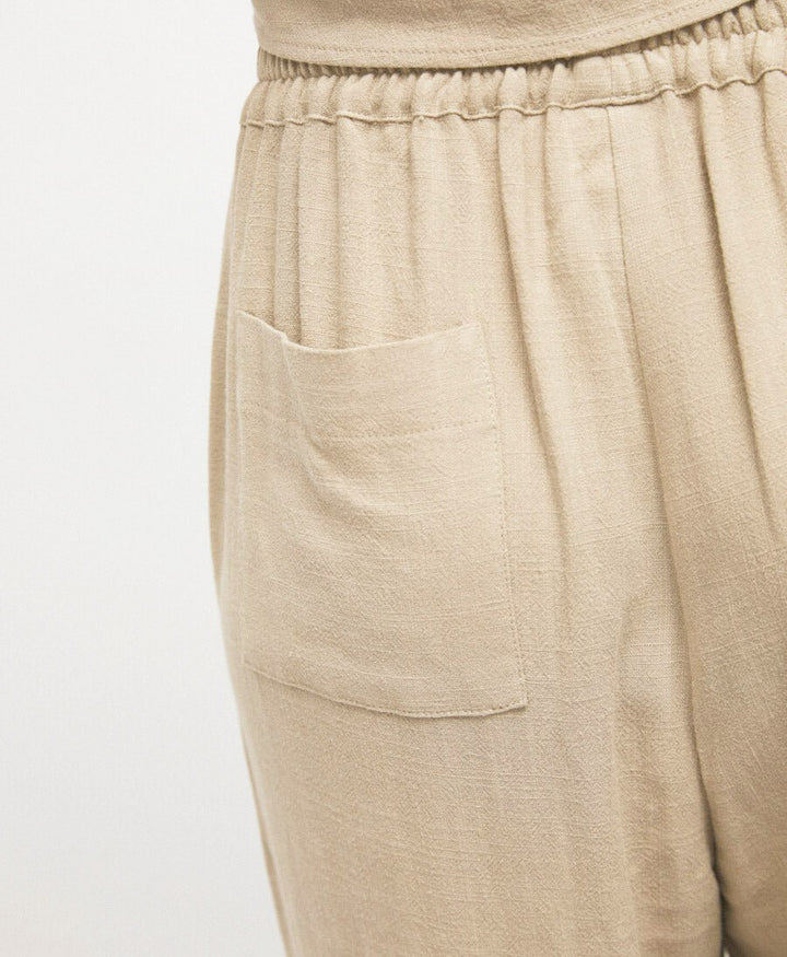 Weite Stoffhose TABITA - Sand