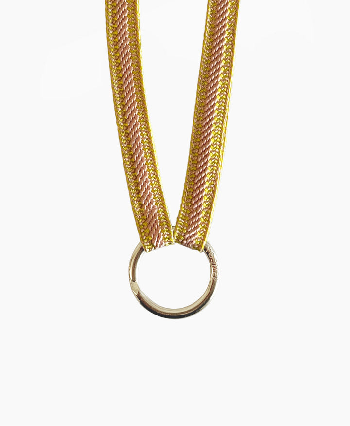 Kurzes Schlüsselband mit silbrigem Schlüsselring - Yellow Snapper