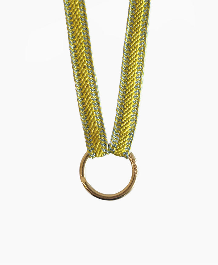 Kurzes Schlüsselband mit Messing Schlüsselring - Yuzu