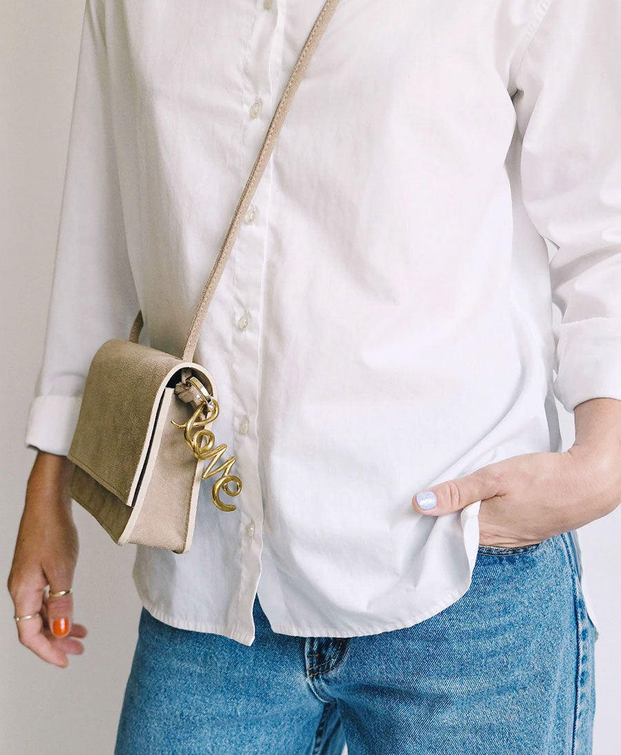 Crossbody Ledertasche LAYLA  - Sand