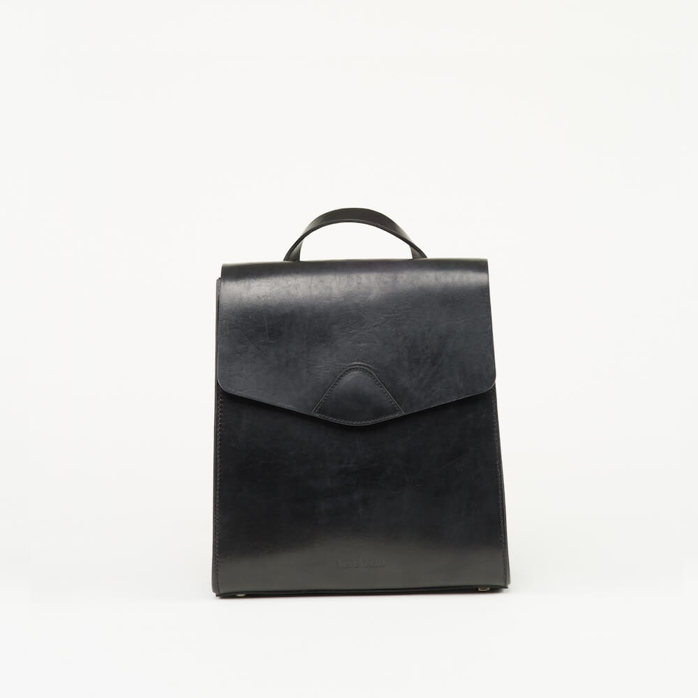 Kleiner Rucksack aus Leder in Schwarz von VereVerto - Secondhand