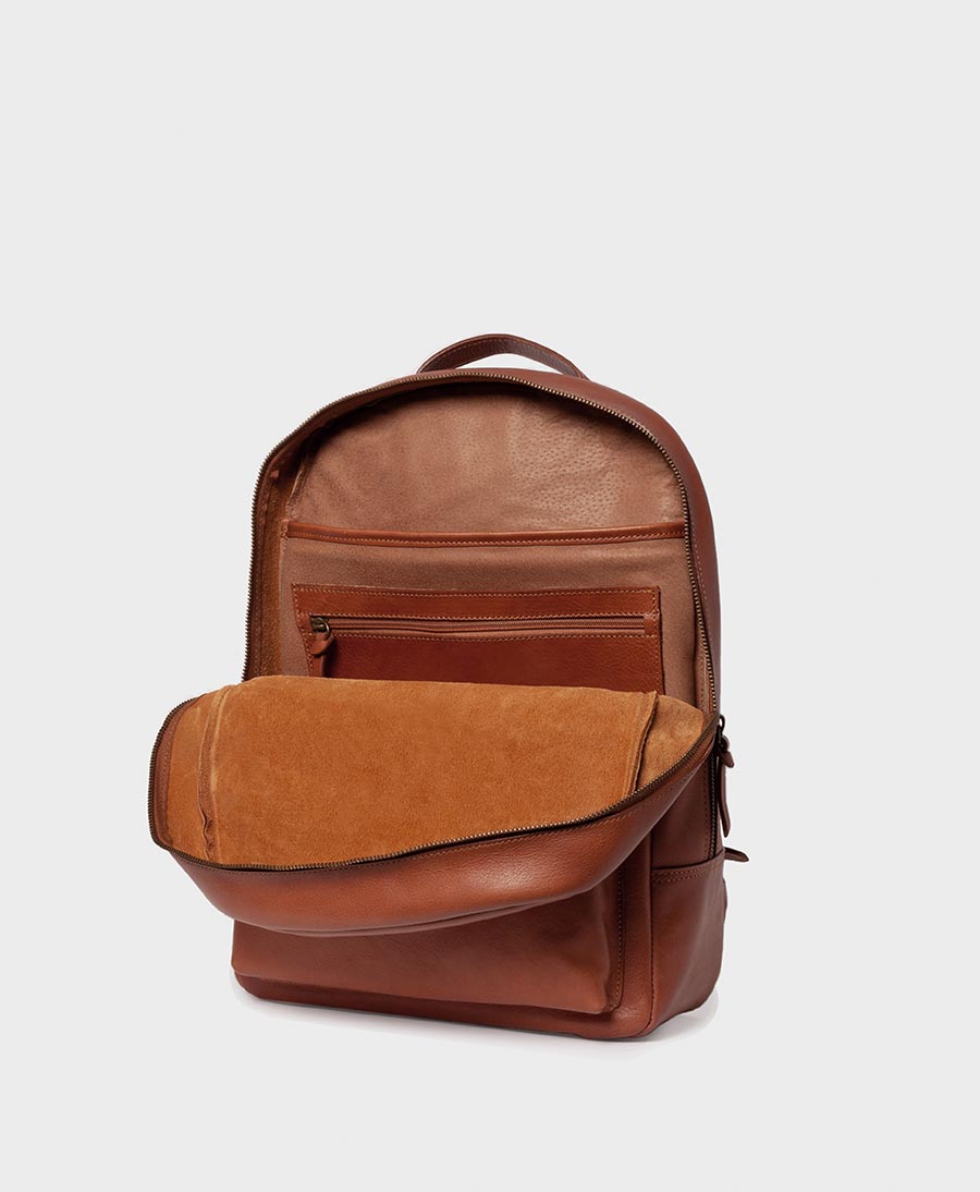 Lederrucksack - Braun